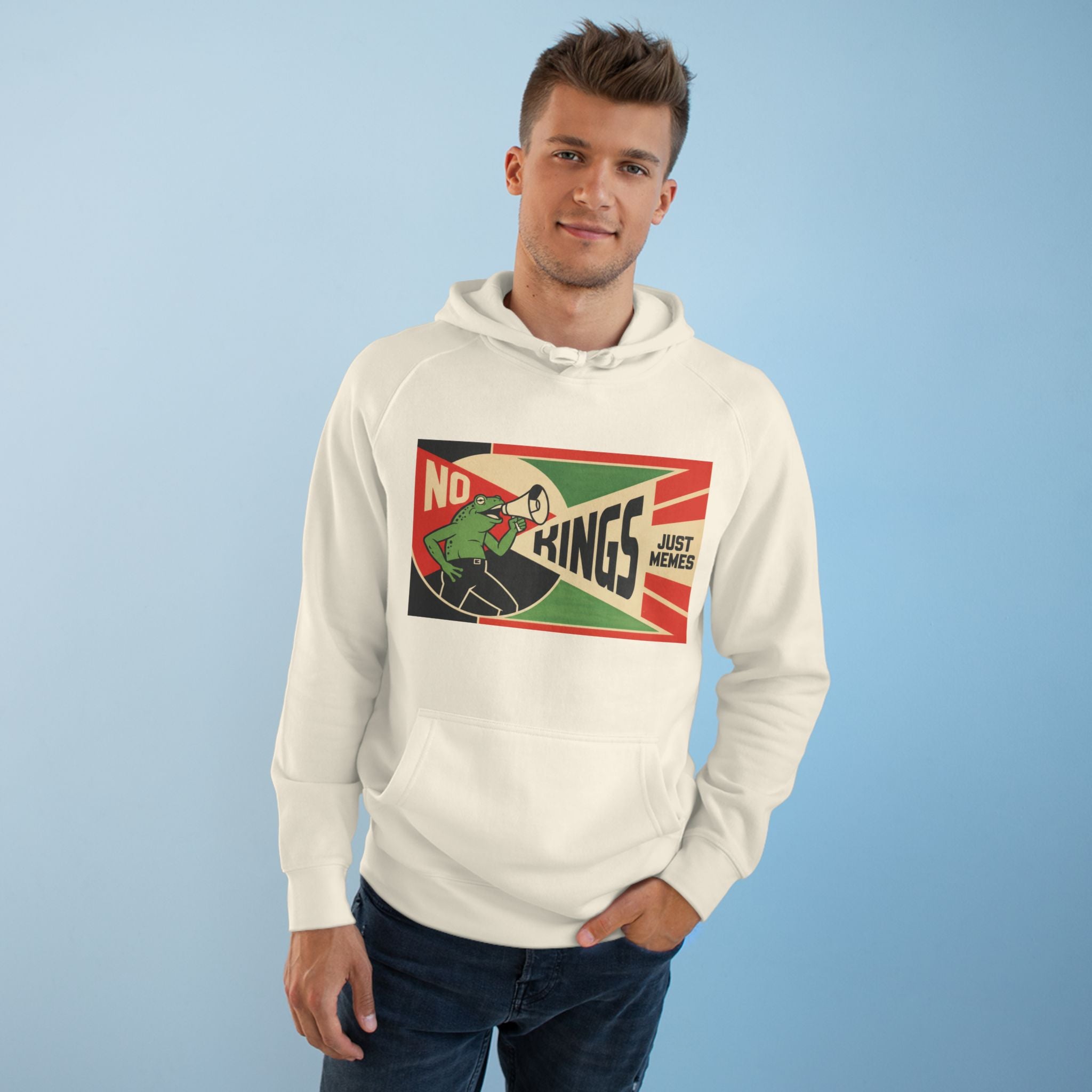 No Kings, Just Memes — Constructivist Hoodie