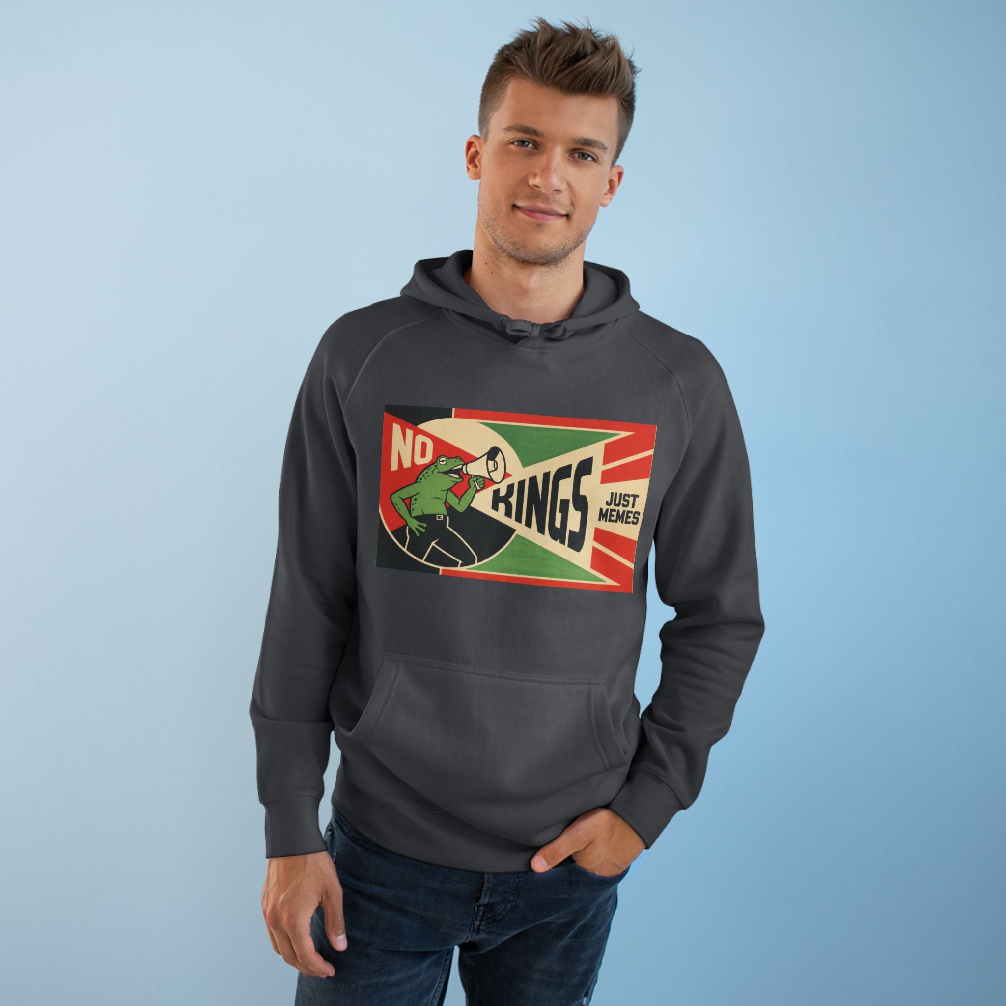 No Kings, Just Memes — Constructivist Hoodie
